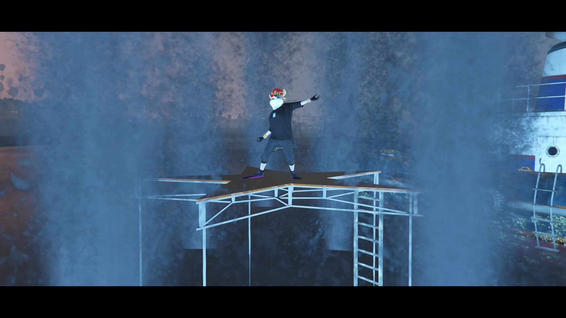 T.M.Revolution「HOT LIMIT」MVステージ + 水柱エフェクト